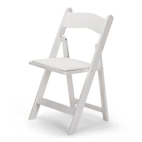 Atlas Commercial Products Wood Folding Chair, White WFC5WH - main